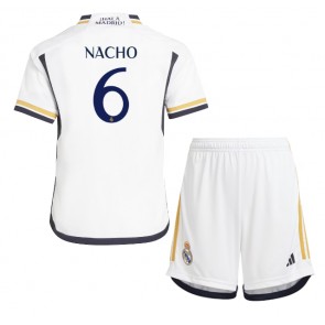 Real Madrid Nacho #6 Dětské Domácí dres komplet 2023-24 Krátký Rukáv (+ trenýrky)